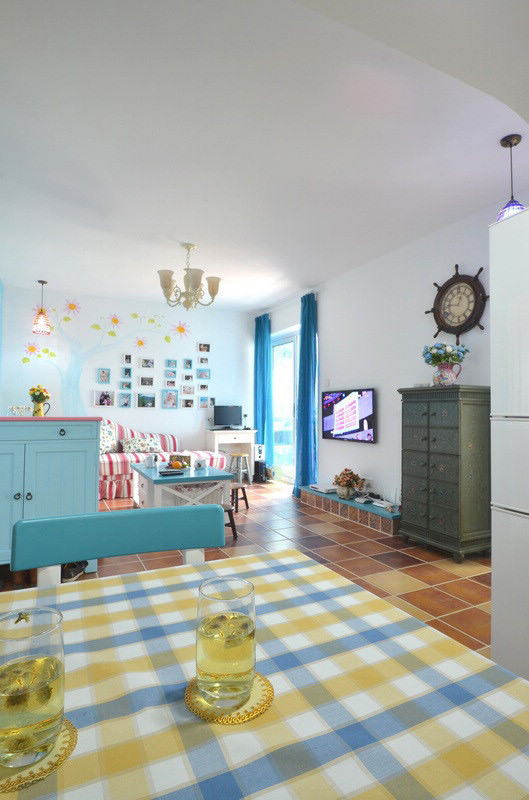 田園地中?；齑罨榉?尤愛藍(lán)色小清新風(fēng)格裝修