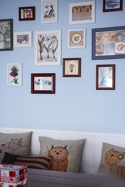 餐廳卡座設(shè)計潔凈清新地中海風(fēng)格裝修